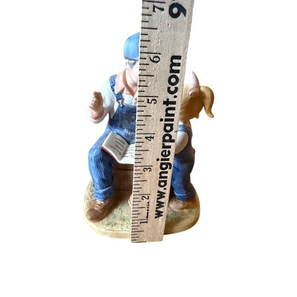 HOMCO Denim Days Grandpa's Story‎ Figurine Danny & Debbie Vintage 6 in